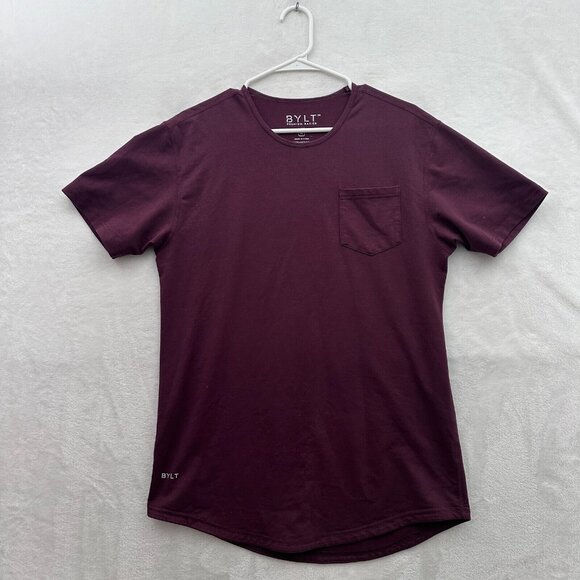 BYLT Other - BYLT T Shirt Mens M Red Burgundy Premium Basics Lux Pocket Stretch Casual